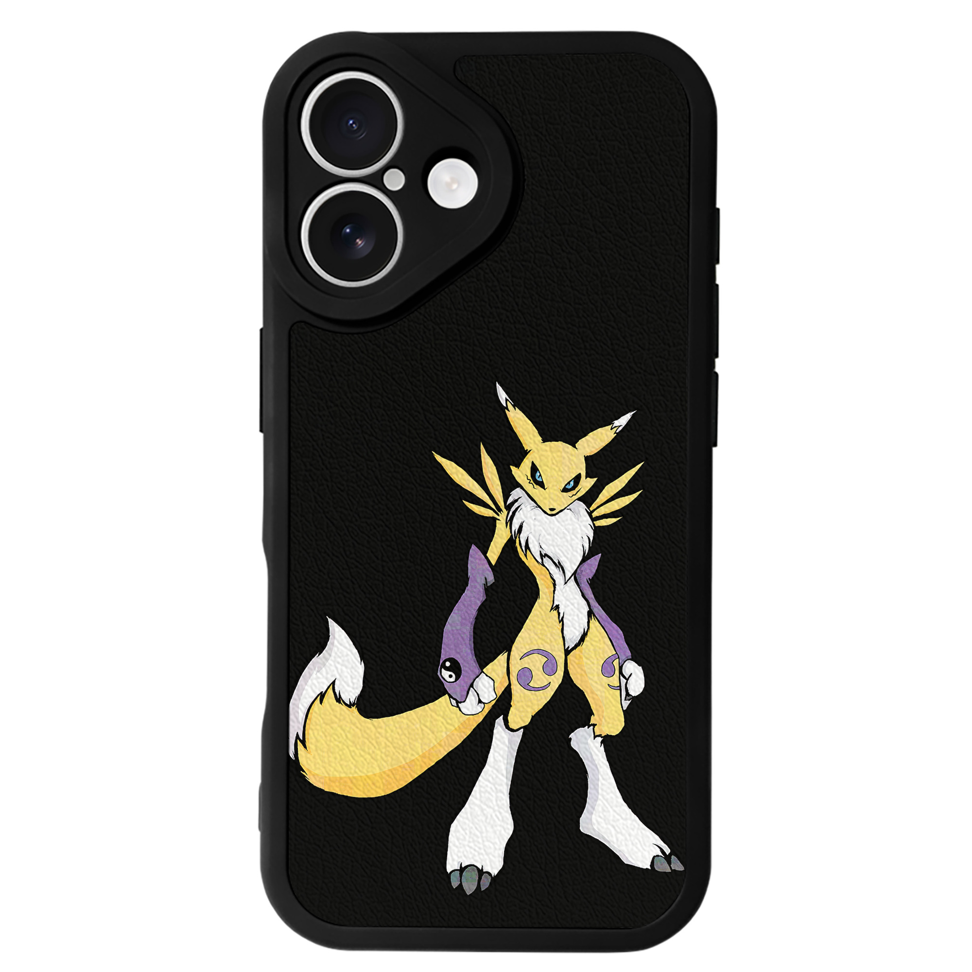 （画像用） Digimon デジタルモンスター/デジモン 【iPhone 16シリーズ対応】シリコンスマホケース（レザー調） 材質：シリコン